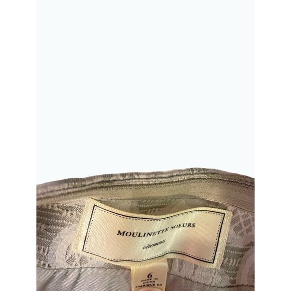 Anthropologie Moulinette Soeurs Silver One Shoulder Dress 6 - Picture 5 of 5